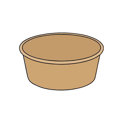500ml Kraft Double-Wall Round Paper Bowls (300pcs)