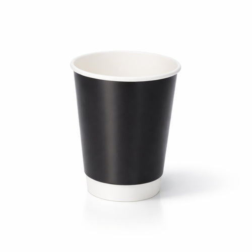 12oz Black Double Wall Paper Cups (500pcs)