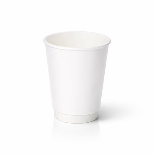 12oz White Double Wall Paper Cups (500pcs)