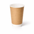 16oz Kraft Double Wall Paper Cups (500pcs)