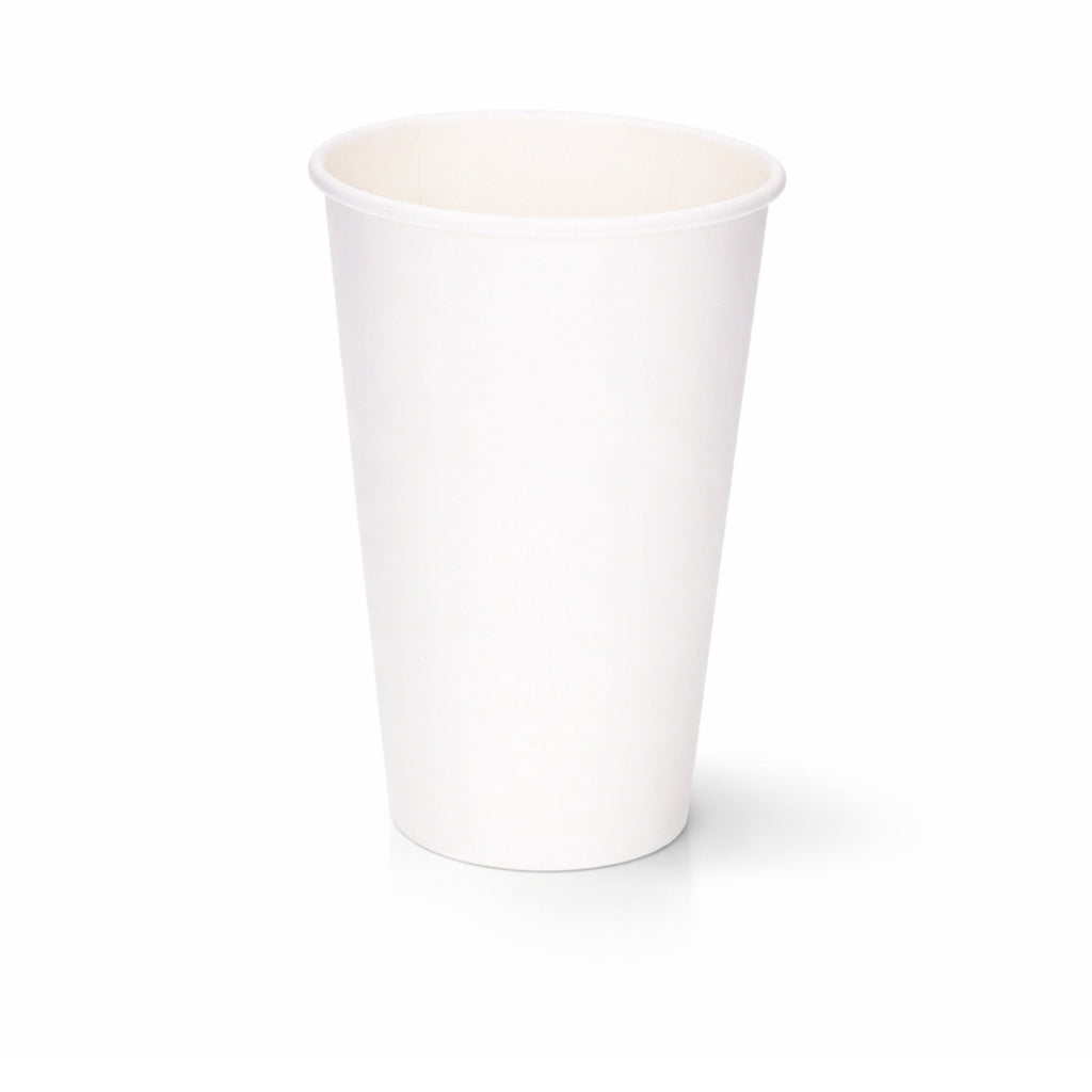 16oz White Single Wall Paper Cups (1000pcs)