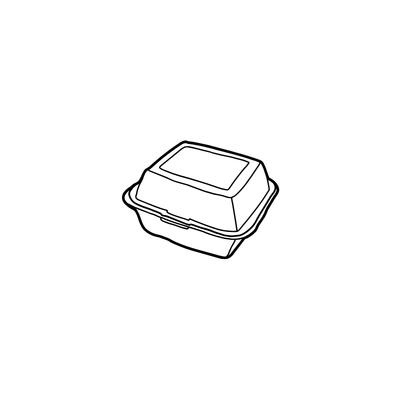 Bagasse Burger Boxes 6" (500pcs)