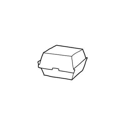 Medium Corrugated Burger Boxes (200pcs)