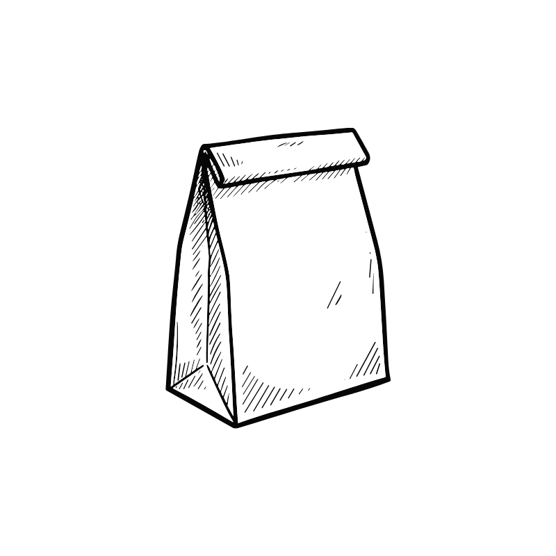 Greaseproof Paper Bags 10 x 6 x 2.5"