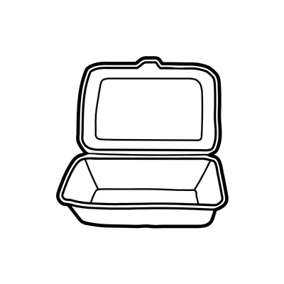 Bagasse Clamshell Lunch Boxes 9" x 6" (250pcs)