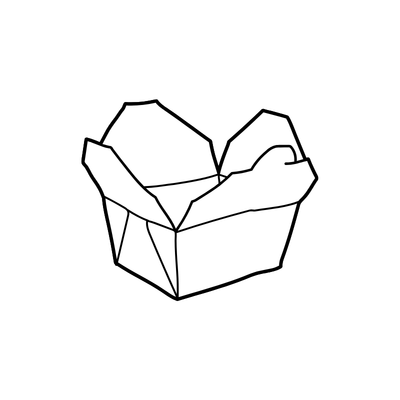 No 4 White Food Container (150pcs)