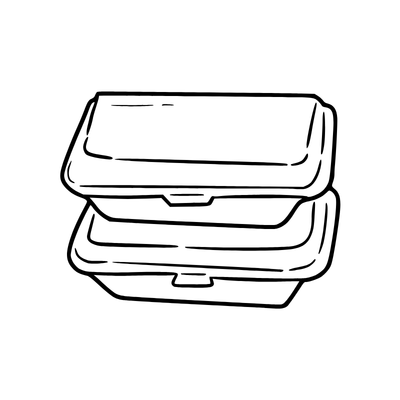 Bagasse Clamshell Lunch Boxes 7" x 5" (500pcs)