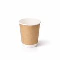 8oz Kraft Double Wall Paper Cups (500pcs)