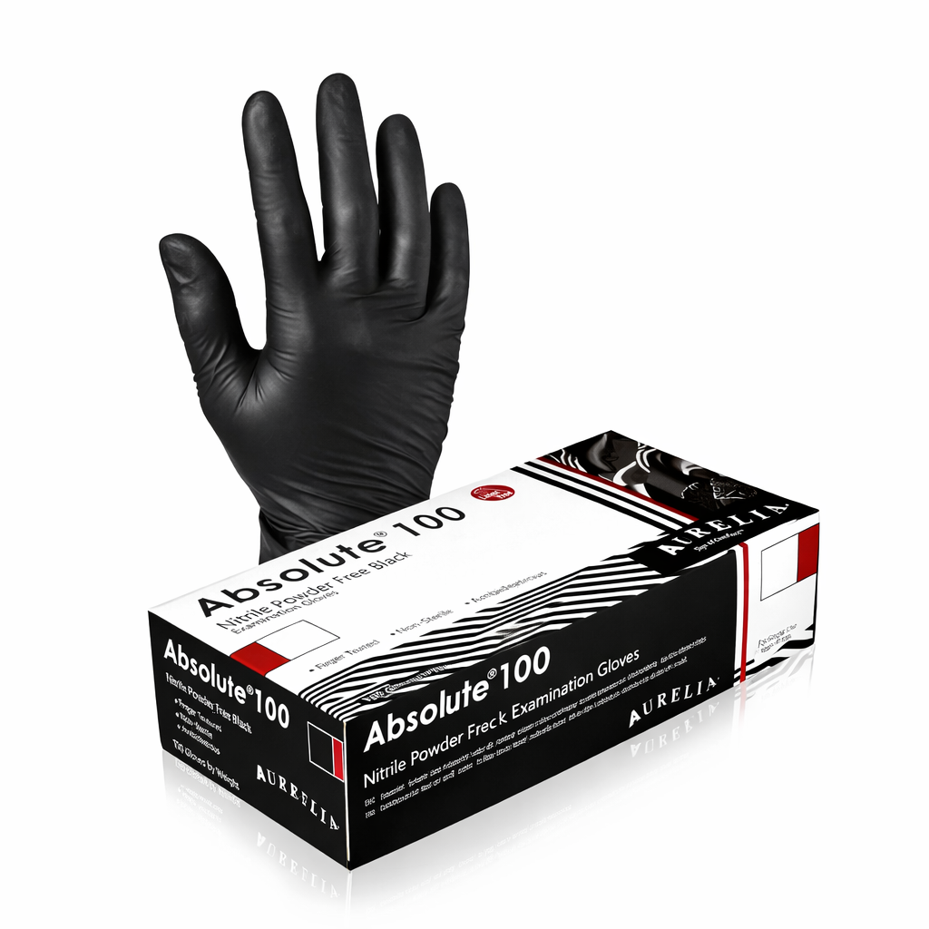 Aurelia Absolute - Black Nitrile (Powder Free) Large