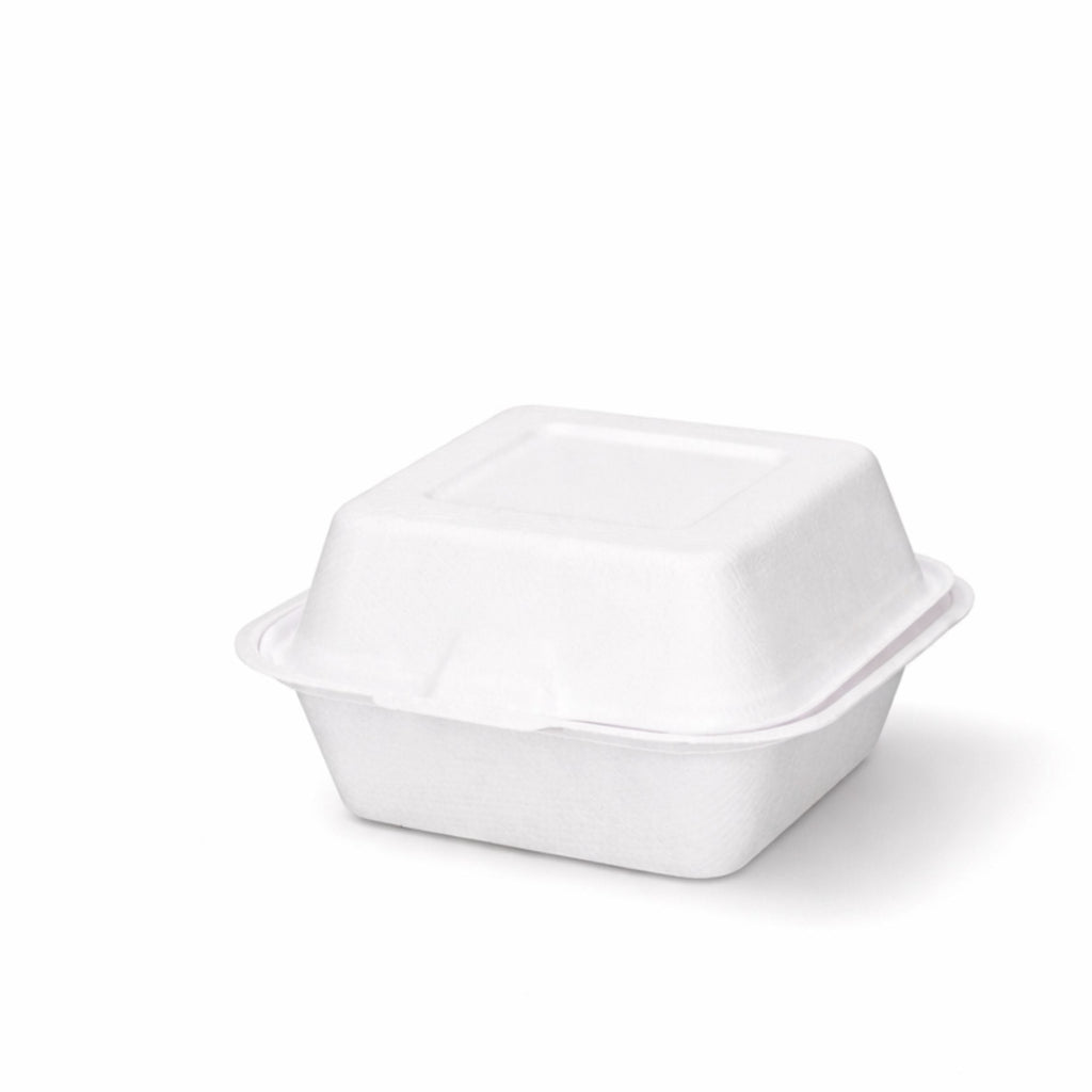 Bagasse Burger Boxes 6" (500pcs)