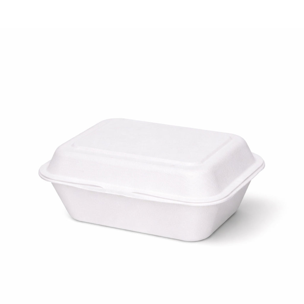 7" x 5" Bagasse Clamshell Boxes (500pcs)