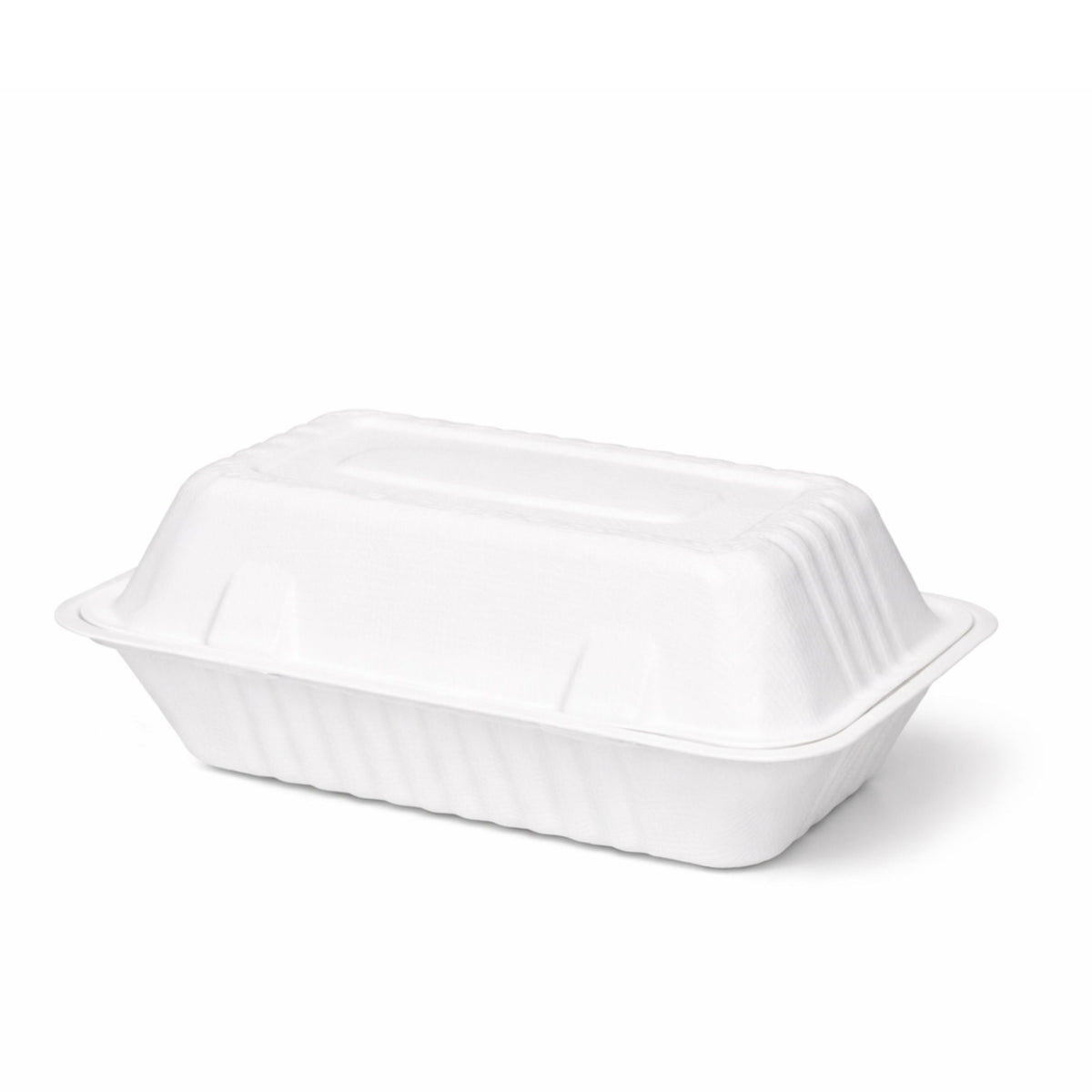 9" x 6" Bagasse Clamshell Boxes (250pcs)