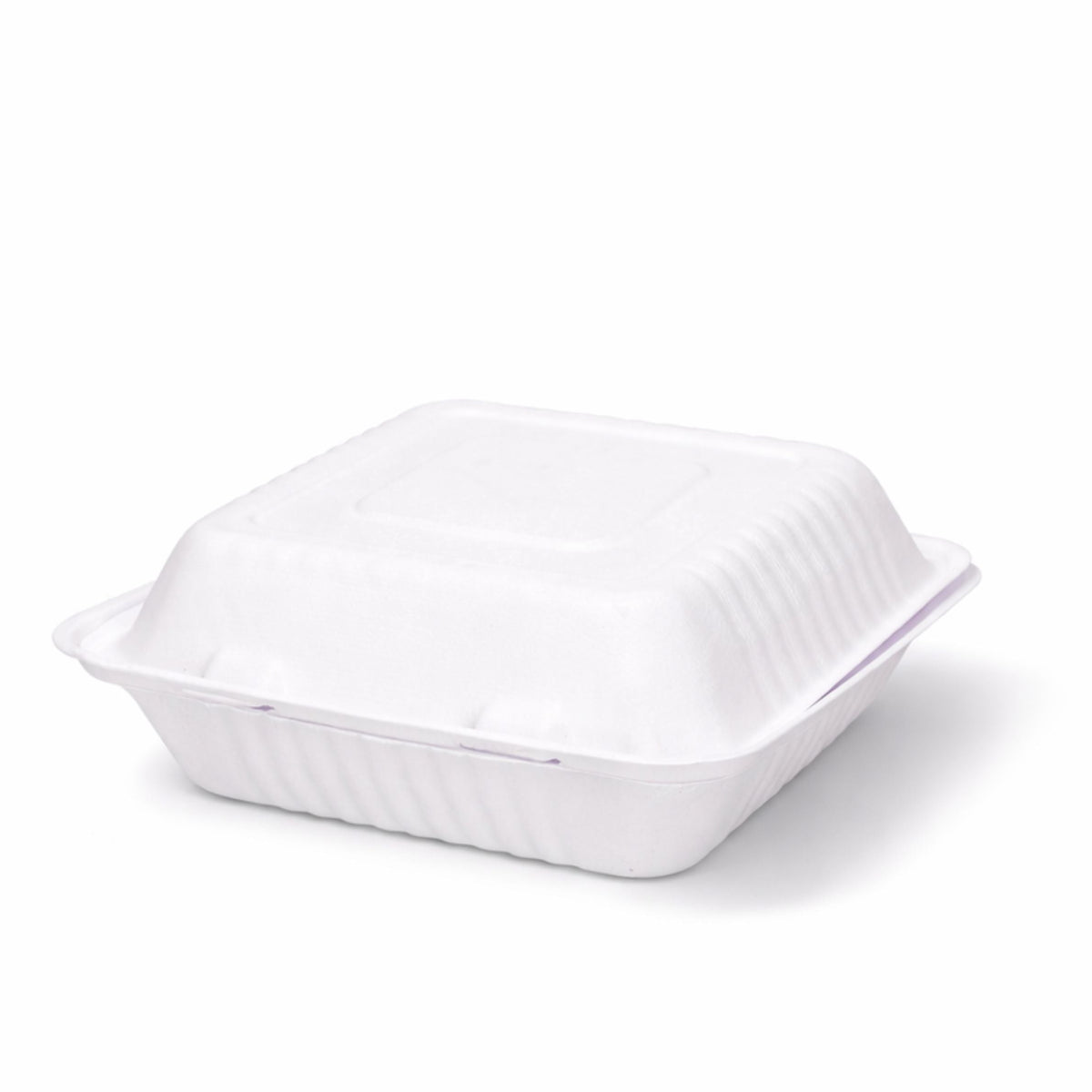 9" Bagasse Square Clamshell Boxes (250pcs)