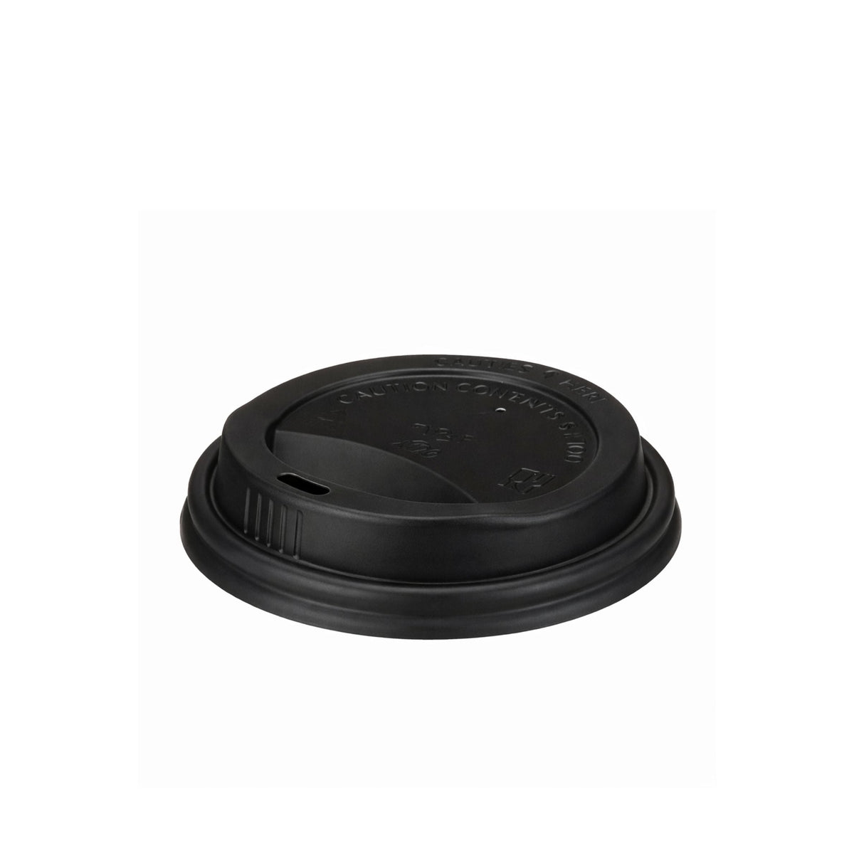 Black CPLA Sip-through Lids For 12 - 16oz (1000pcs)
