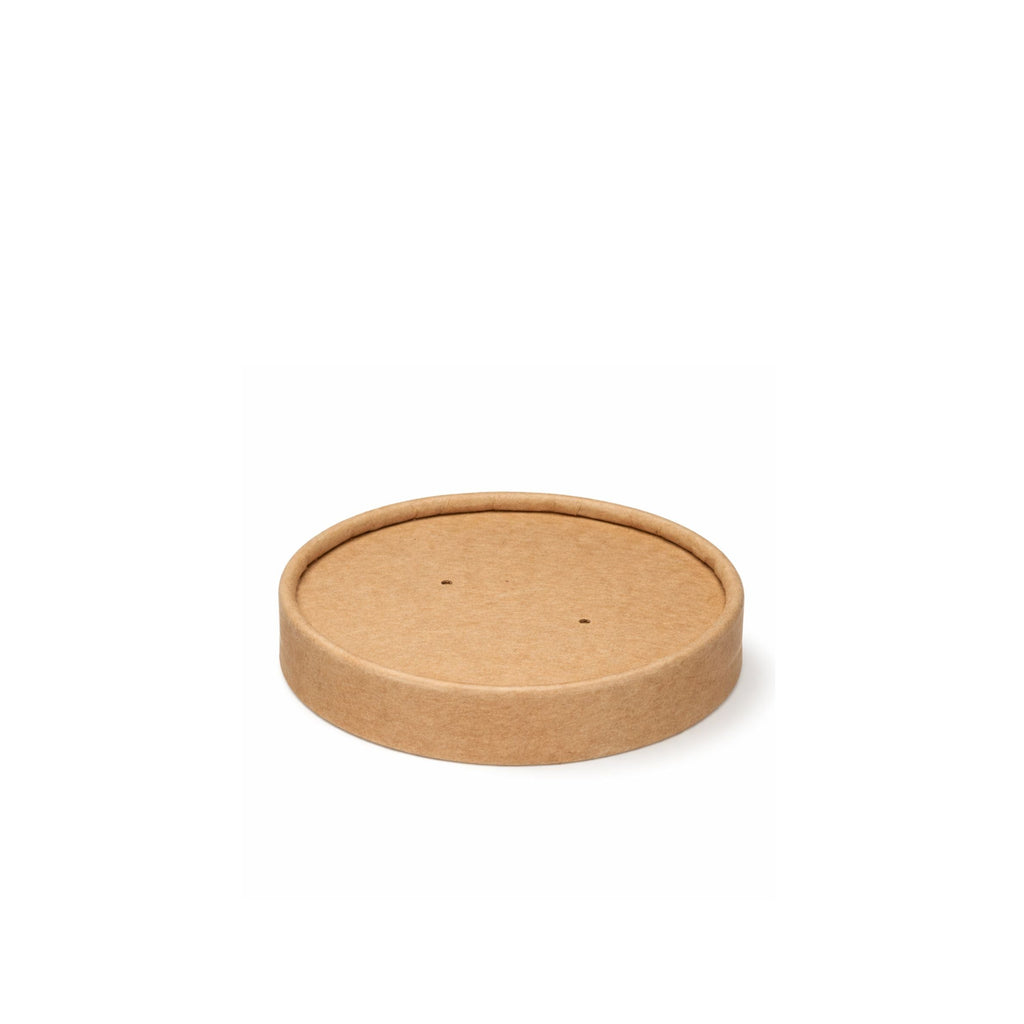 Kraft Paper Vented Lids 90mm