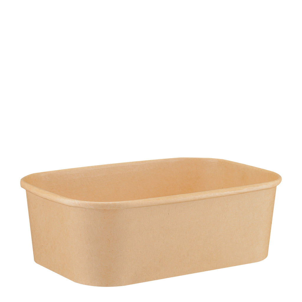 Kraft Rectangular Bowls 750ml (300pcs)