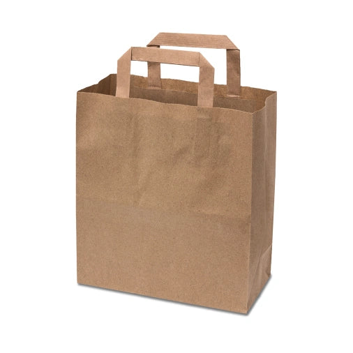 Strong Flat Handle Bags (100pcs) - Large